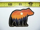 BEAR IMAGE OF WOODS SUN SMALL STICKER DECAL HIKING CAMPING WOODS GEAR PARK