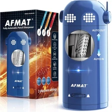 AFMAT PSX5EW Electric Pencil Sharpener, Fully Automatic Blue 