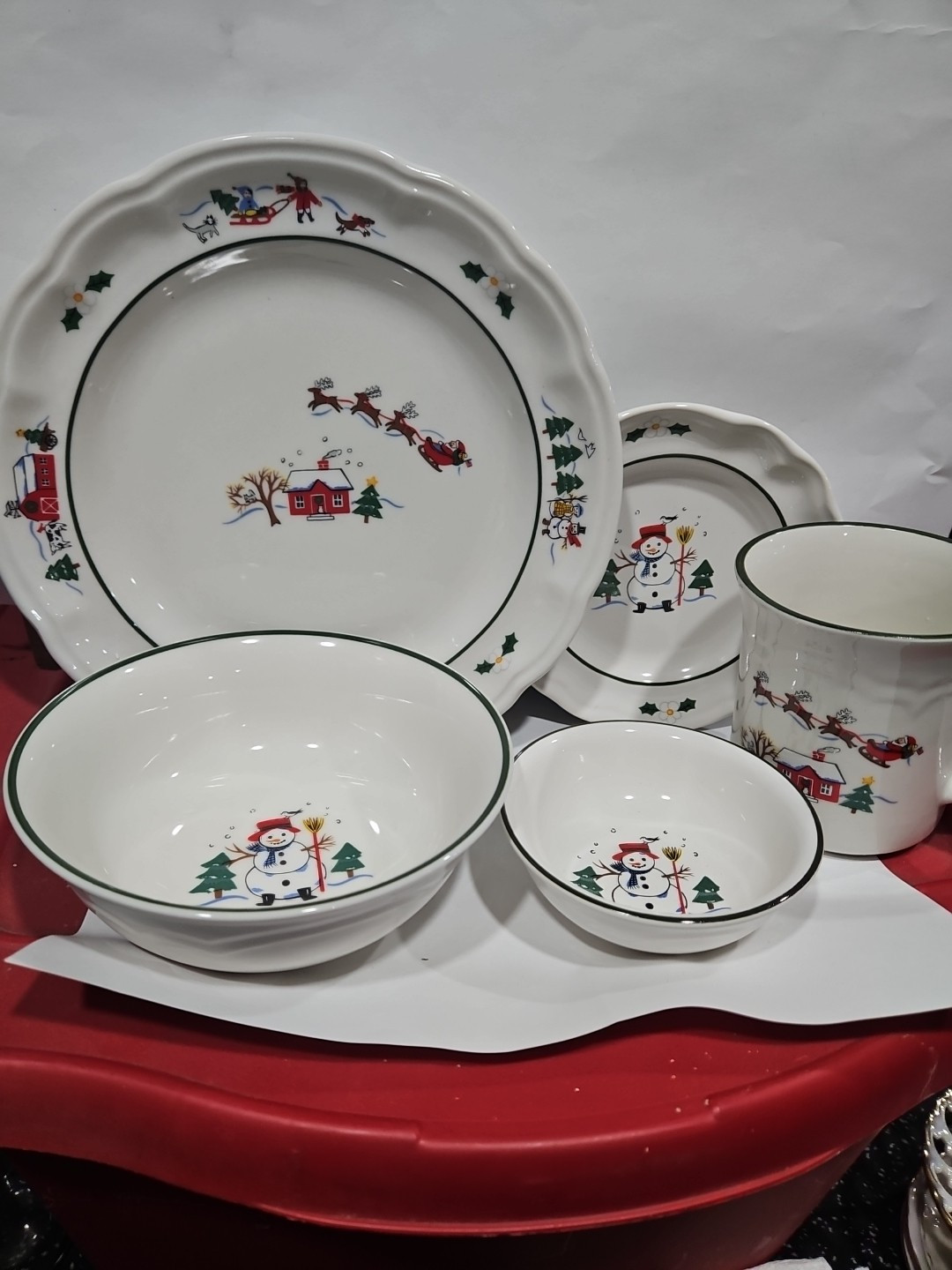 Pfaltzgraff Snow Village Dinnerware Set
