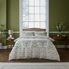Dorma Botanical Duvet Cover Super King 300 Thread Count Cotton Piped Edge Zipper