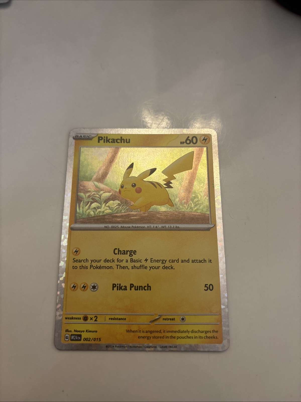 Pikachu 002/015 McDonald's 2024 Holo