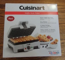 Cuisinart Electric 6 Piece Belgian Waffle Stick Maker Silver NIB