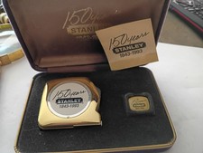 Vintage Stanley Tools 150th 1843-1993 Anniversary Gold Tape Measure Case