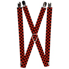  Suspenders - 1.0  - Checker Black/Red ACC NEW