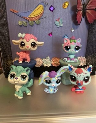 Littlest Pet Lot Lamb Wolf Cat Rabbit Bunny Dog Sweet N Sour Pastel