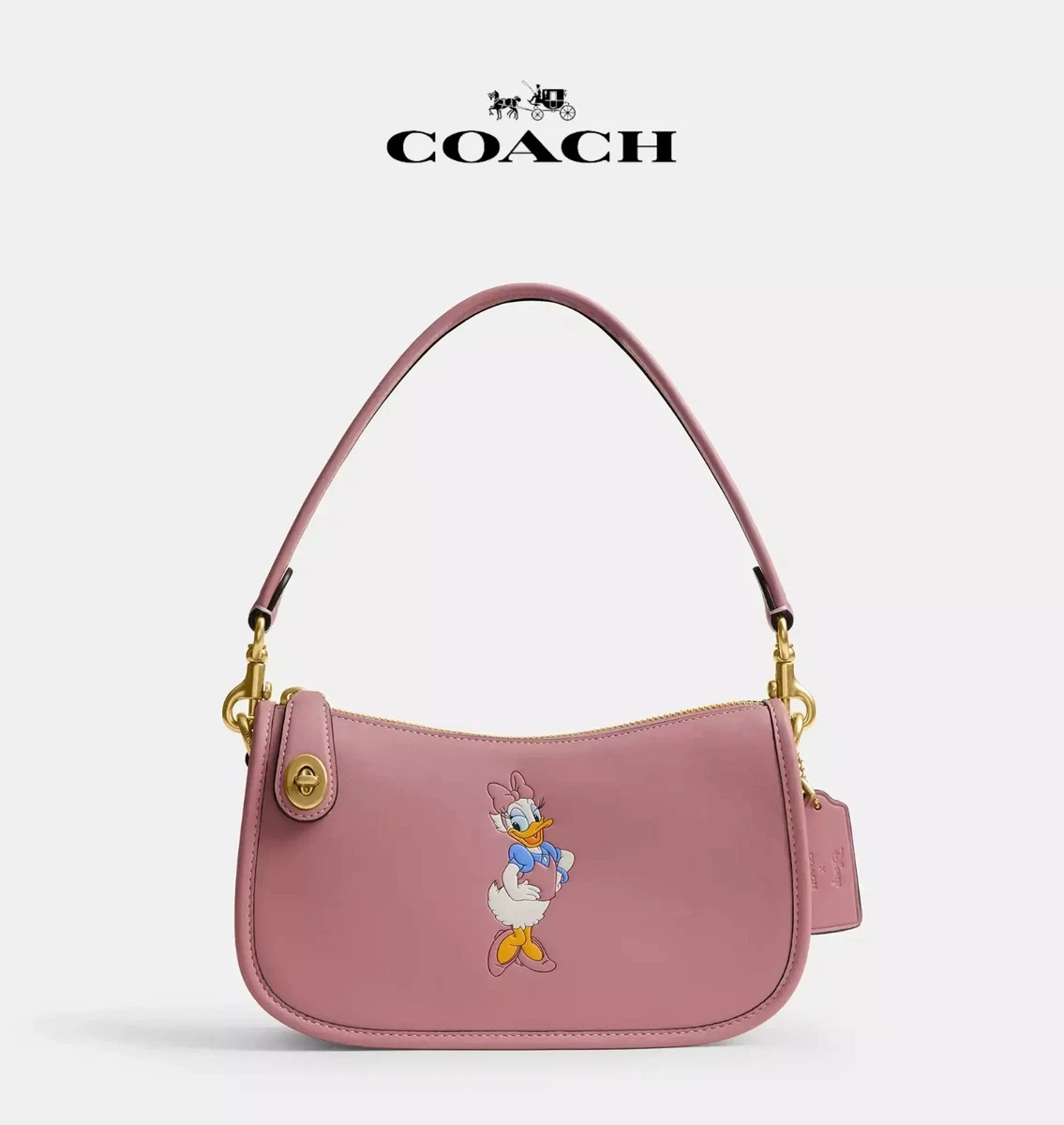 COACH × Disney パトリシア ショルダーバッグ ミッキー COACH】コーチ スムースレザー ディズニー コラボ ミッキー フェイス