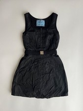 PRADA SS1995 Black Nylon One Piece Dress Archive Vintage Size S