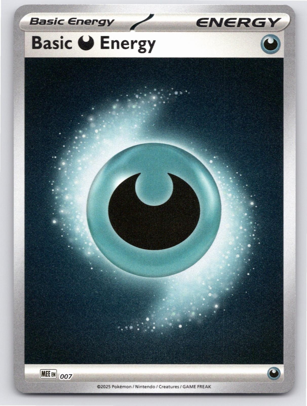 BASIC DARKNESS ENERGY - 007 MEGA EVOLUTION ENERGIES 7 REVERSE HOLO NM A5287
