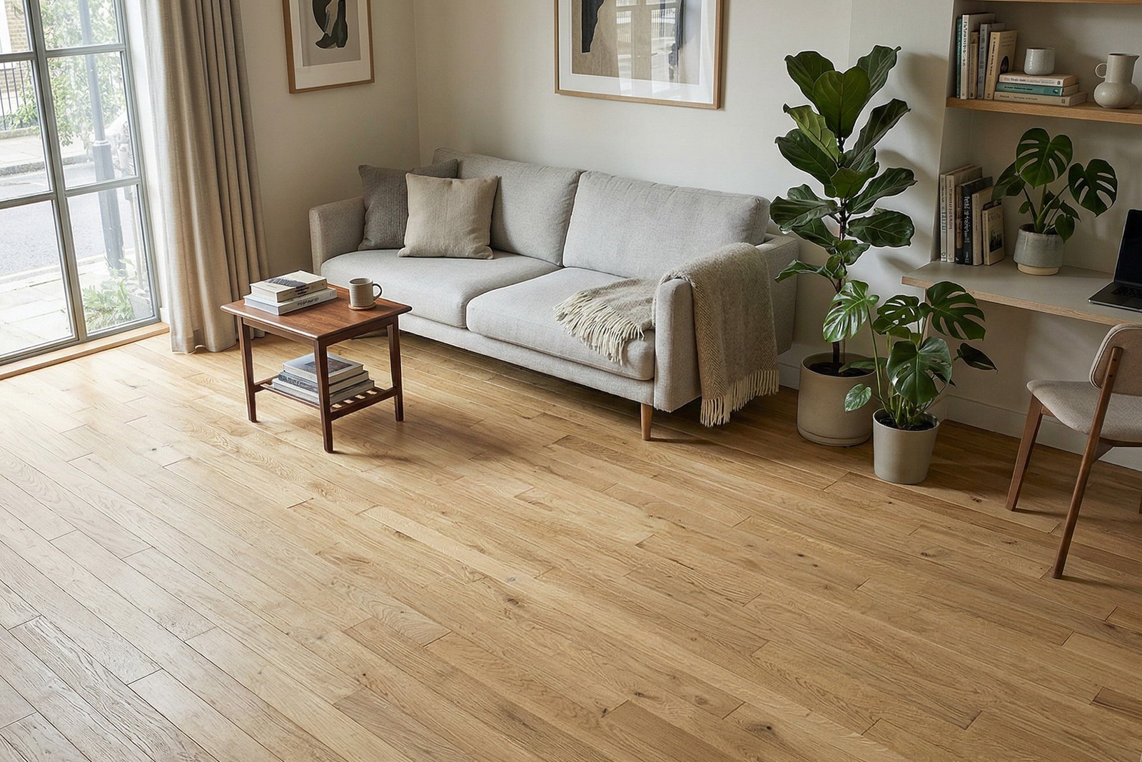 Parquet flottant Chubby contrecollé à clipser épaisseur 14mm de 2.736m²