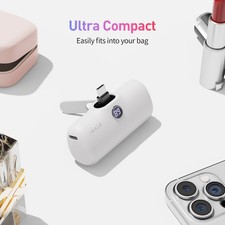 iWALK Small Portable Charger with Stand, USB-C Mini Power Bank, 5000 mah