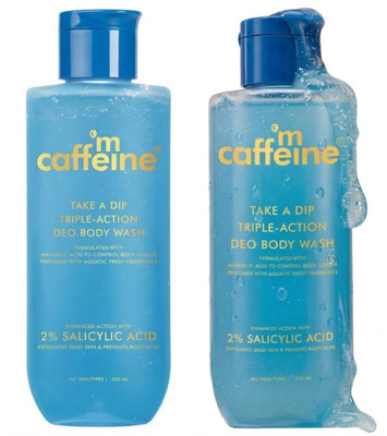 mCaffeine Take A Dip 3-in-1 Perfume & Odour Control Body Wash  250 ml (Set of 2)
