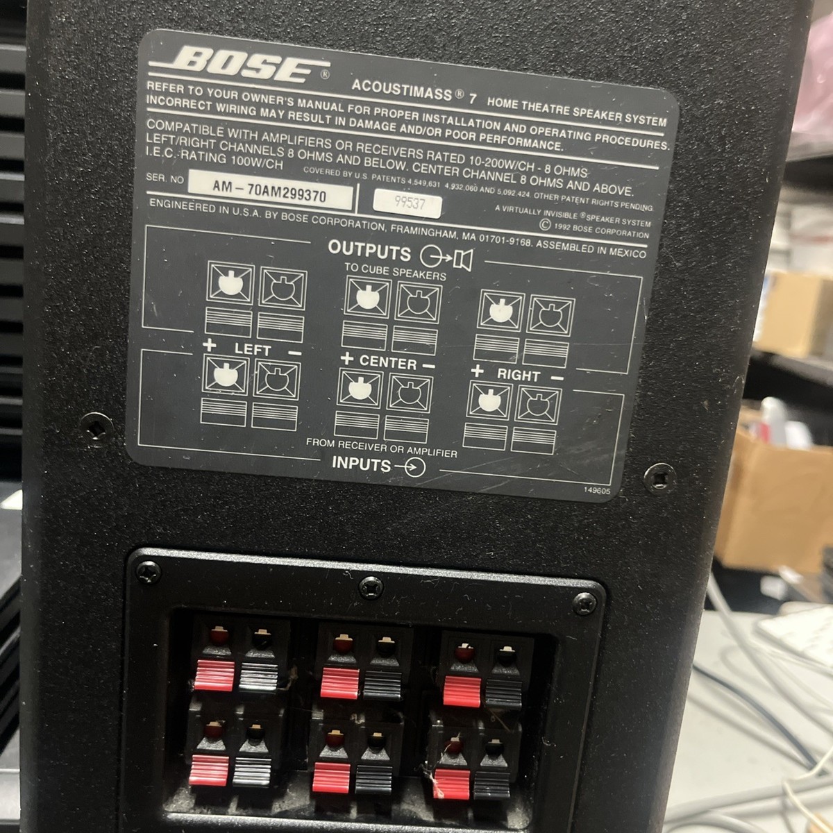 Bose Acoustimass Home Theater Speaker System Subwoofer Only