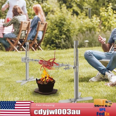 15W Electric Rotisserie Roaster Motor BBQ 53'' Picnic Outdoor Pig Chicken Grill