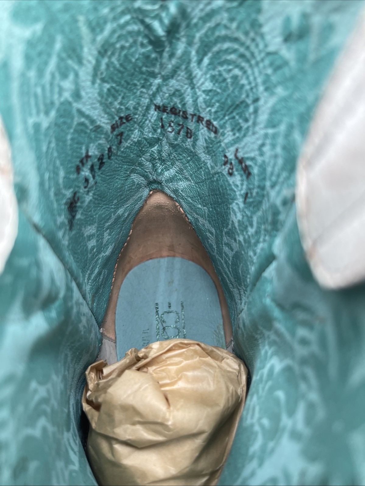 Corral Python Embroidery Leather Studded Snip Toe… - image 6