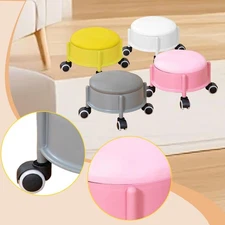 360° Rotating Low Roller Seat Stool Kids Women for Salons Living Room Garage
