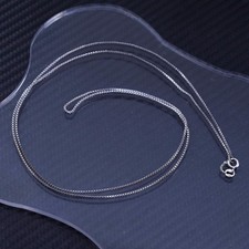 30 1mm, vintage Italian sterling silver 925 box chain necklace