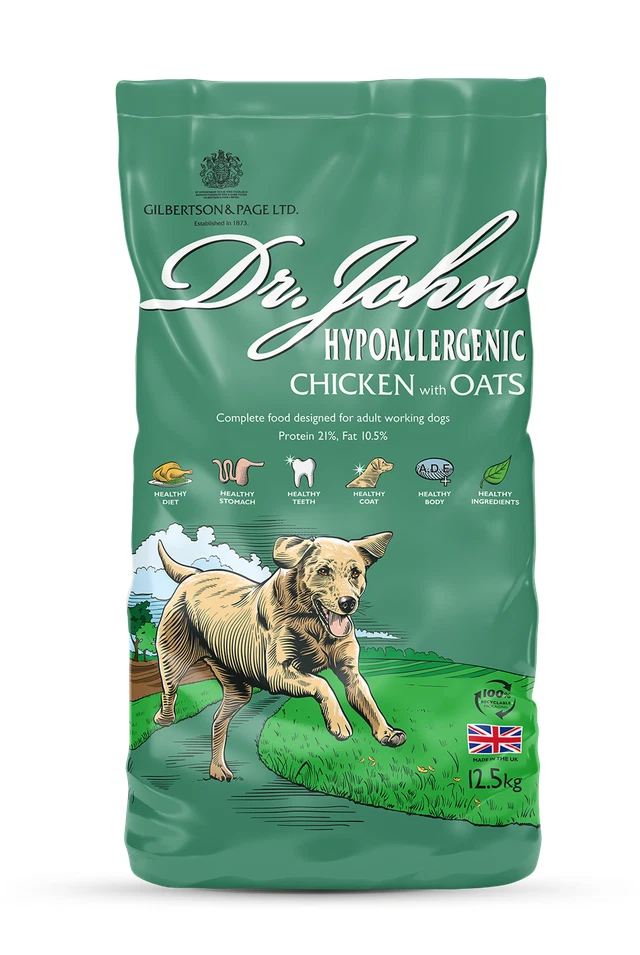 Dr John Hypoallergenic Dry Dog Food12.5kg Extra Chicken Wheat-Free SensitiveDogs
Opens in a new wind