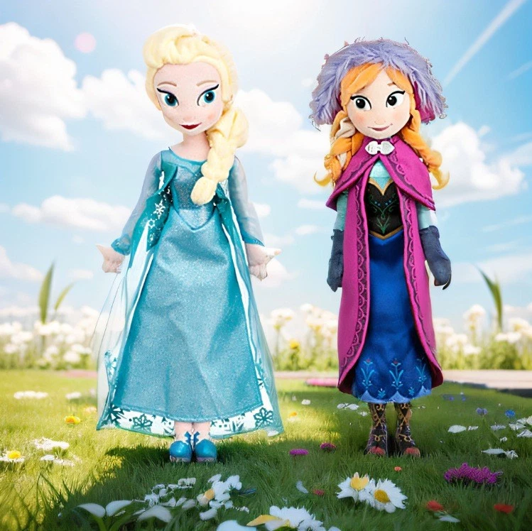 Disney Gefroren Elsa & Anna Prinzessin gefüllt Plüsch Puppe Spielzeug 40cm - Bild 3 von 4