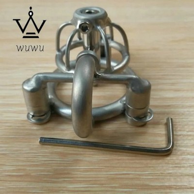 Permanent PA Custom Male Chastity Cage Device with Tube for Men CBT Lock Ring