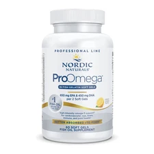 Nordic Naturals ProOmega Fish Gelatin Soft Gels - Concentrated Omega-3, 60 Ct.