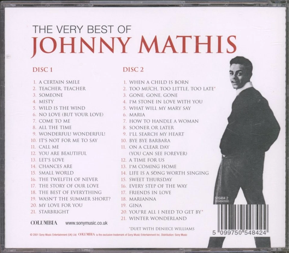 Johnny Mathis Very Best Of Johnny Mathis Doppel-CD UK Columbia 2002 CD. Hat Info - Bild 2 von 4