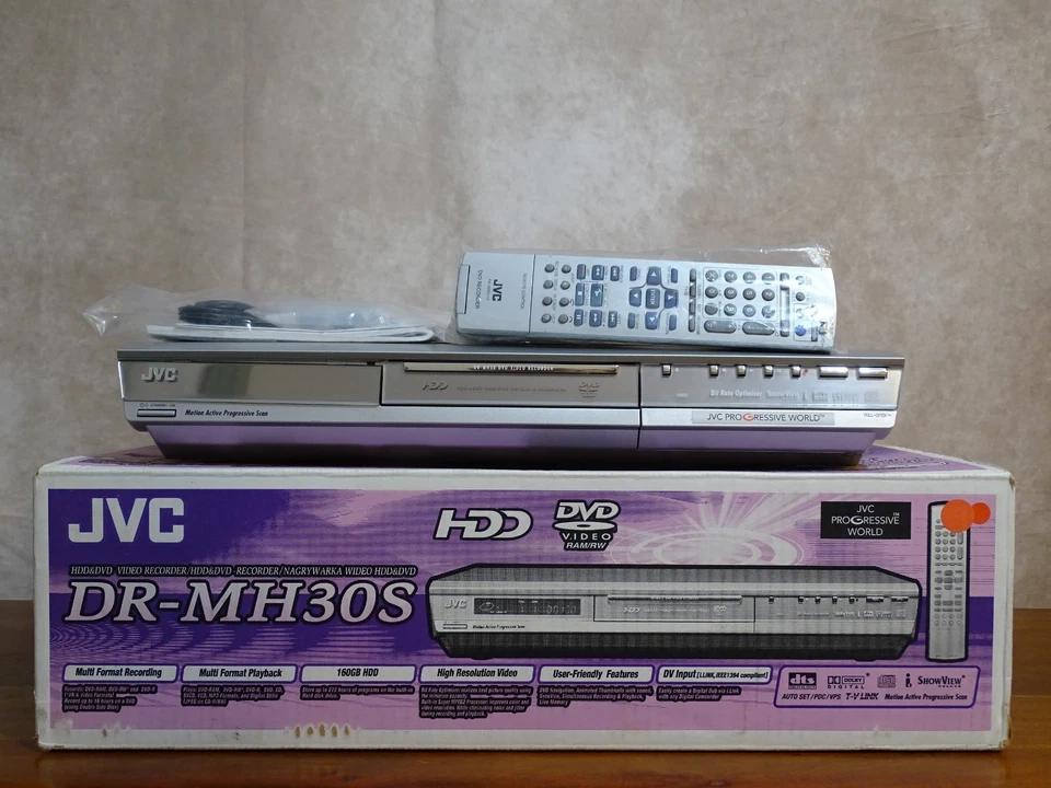 JVC DR-MH30S DVD-PLAYER / Hard Disc Drive Recorder NEU NEW BOXED NOS RARE