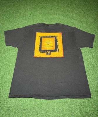 Mcdonalds Vintage T Shirt Black 2XL Im Lovin It Graphic XXL 90s Y2K Fast Food