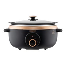 GEEPAS Slow Cooker 6.5L 3 Heat Auto Matte Finish Energy Efficient Design 290W