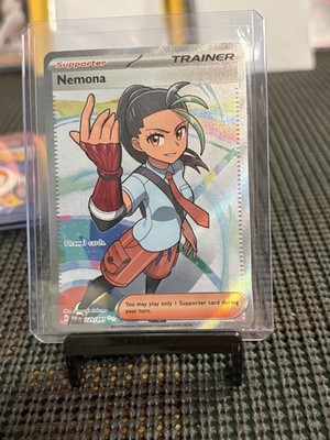 Pokémon TCG Nemona Trainer Paldean Fates Full Art Holo Ultra Rare Card 229/091