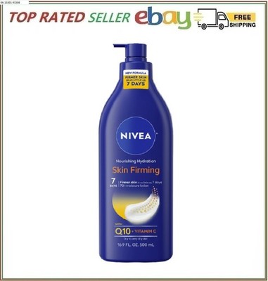 NIVEA Nourishing Skin Firming Body Lotion with Q10 and Vitamin C, 16.9 Fl Oz
