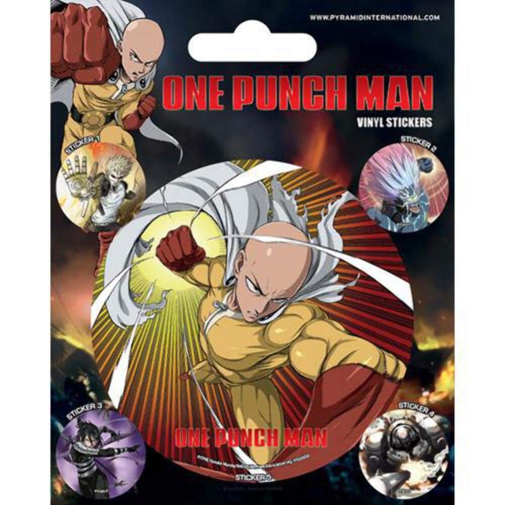 One Punch Man, Винил-Aufkleber, 10 x 12,5 см, Mehrfarbig