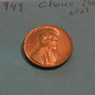 1949    CHOICE  RED UNCIRCULATED  WHEAT CENT #1