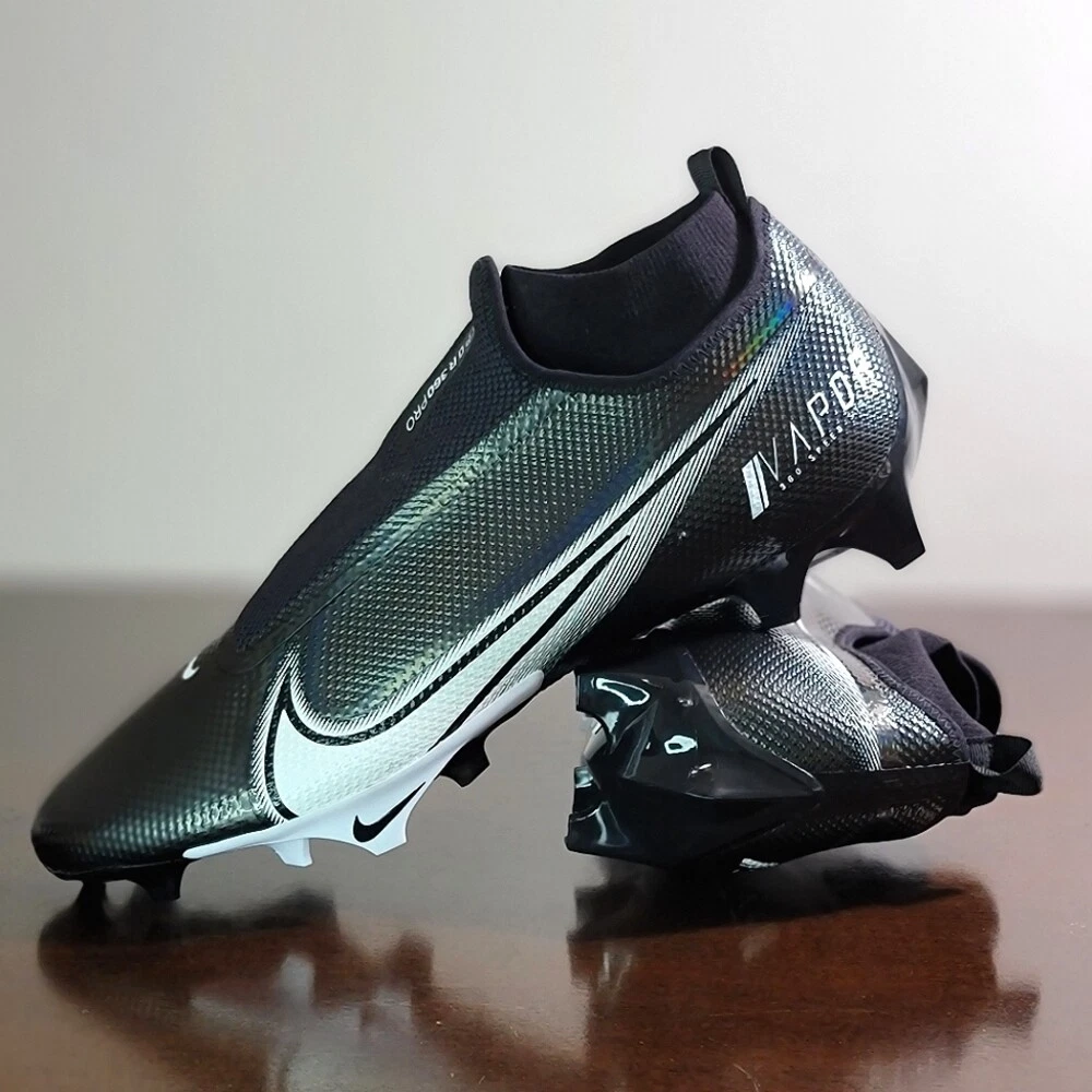 Nike Vapor Edge Speed 360 System Football Shoes Cleats Size 15 Black White Foil