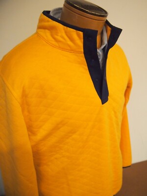 Holderness & Bourne Sullivan Diamond Quilted Snap Button Pullover NWT M $145