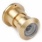 Large Door Viewer Security Home Office 200 Degree Solid Brass Cover (Satin Gold)
