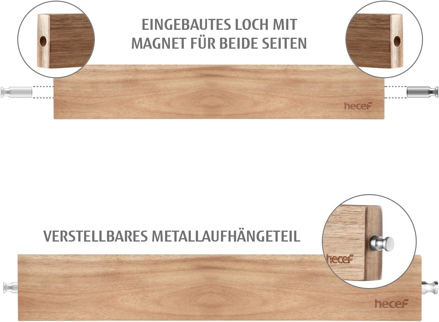 30cm Magnetleiste Messer Akazienholz Messerhalter Werkzeughalter Messer Schützen