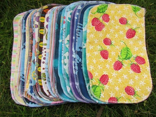Washable, Reusable Cloth Napkins / Toilet Paper - Set of 12 - Picture 5 of 5