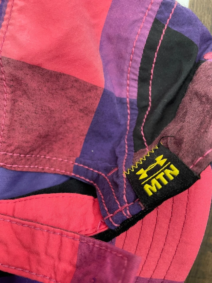 Under Armour MTN Plaid Strap Back Hat Cap OSFA Water Resist Nylon Rayon Tencel - Image 3 of 4