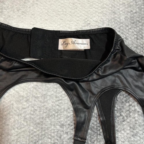 Dreamgirl Pleather Studded Chained Lingerie Set - Picture 6 of 9