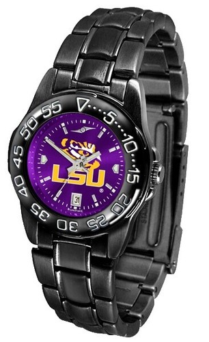 LSU Tigers NCAA Ladies Watch Silicone Band w/ Rhinestones  display picture 1