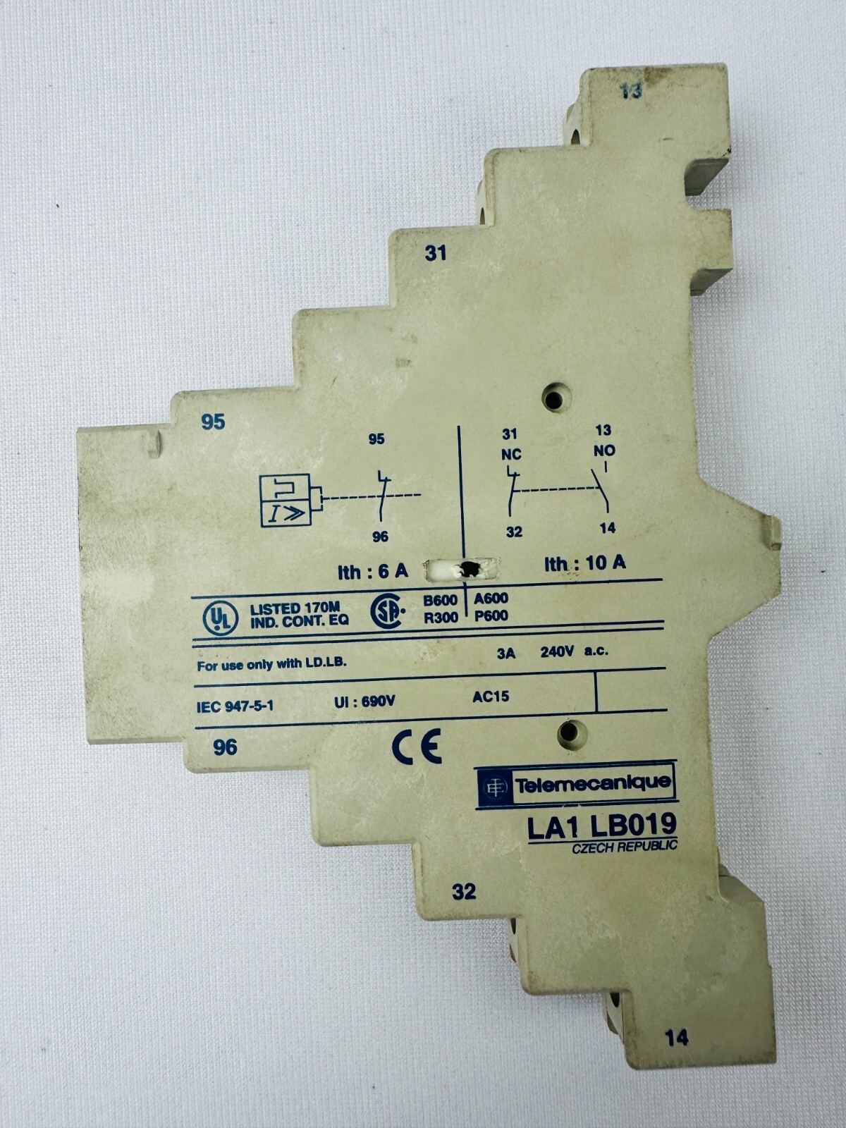 Telemecanique LA1-LB019 Auxiliary Contact Block