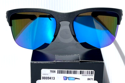 NEW Oakley SLIVER EDGE Steel Grey POLARIZED Sapphire Blue