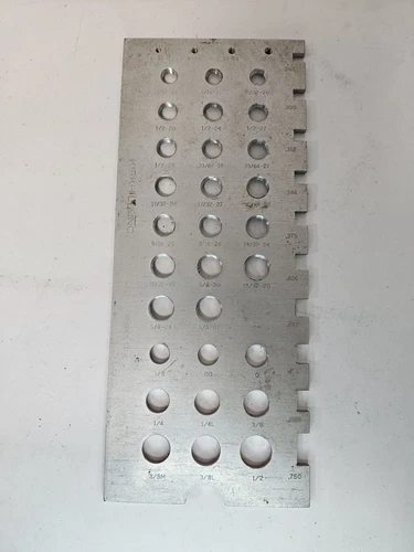 kirkhill Vintage Fractional size drill gage   steel