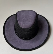 Monterey Bay Breeze Hat Size S Purple Waterproof Suede & Mesh Made in USA