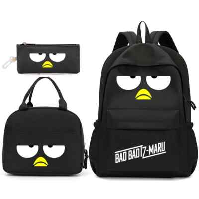 バッグ MARU 3pcs/Set Badtz Maru Backpack with Lunch Bag School Bags Casual