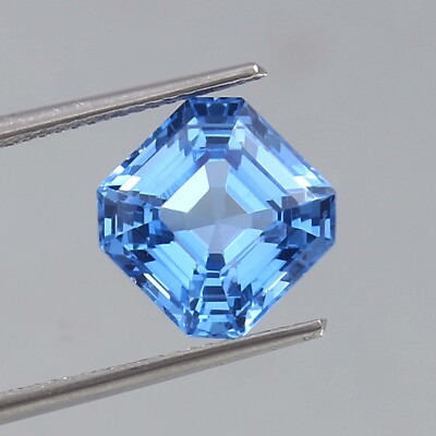 10x10 MM Natürlich Makellos Ceylon Kostüm Blau Spinell Lose Asscher Schnitt