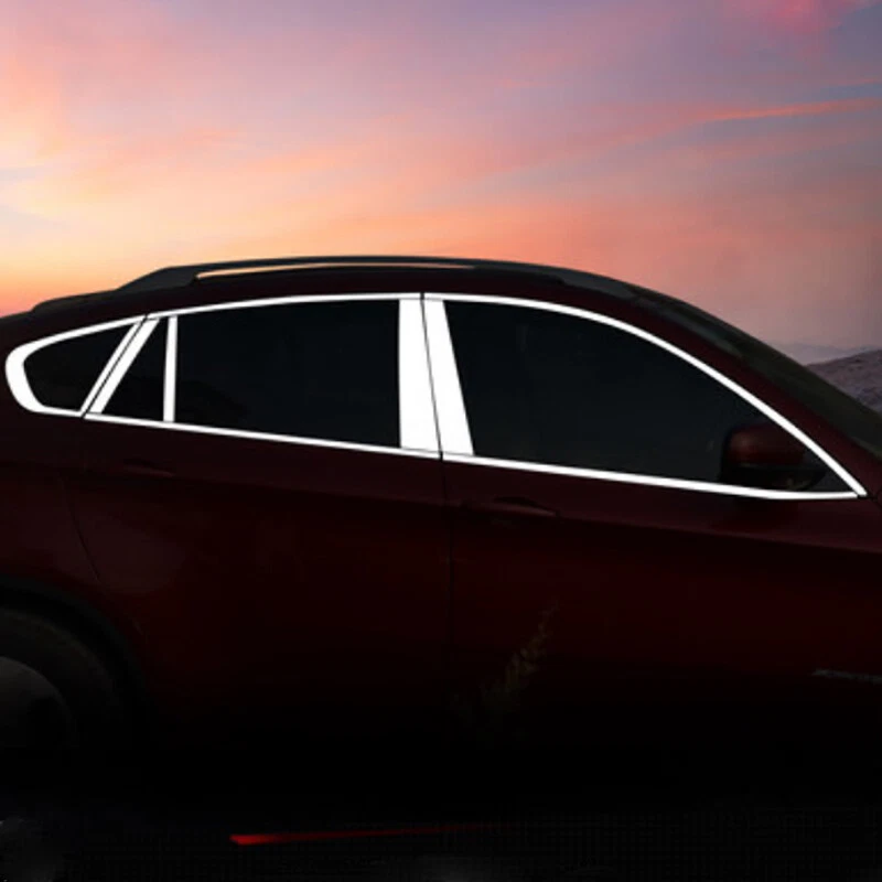 Tiras decorativas molduras de ventanas completas con pilar central para BMW X6 2011-19 Foto 4 de 4