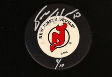 ESA TIKKANEN AUTOGRAPH SIGNED STANLEY CUP CHAMPS PUCK COA LE 9/10 DEVILS