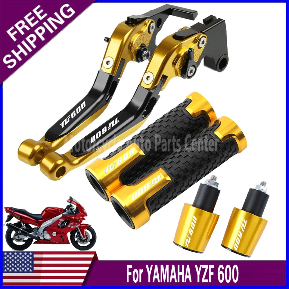 For YAMAHA YZF600 YZF600R Thunder cat CNC Handle END Cap+Brake Clutch Levers Foto 4 de 4