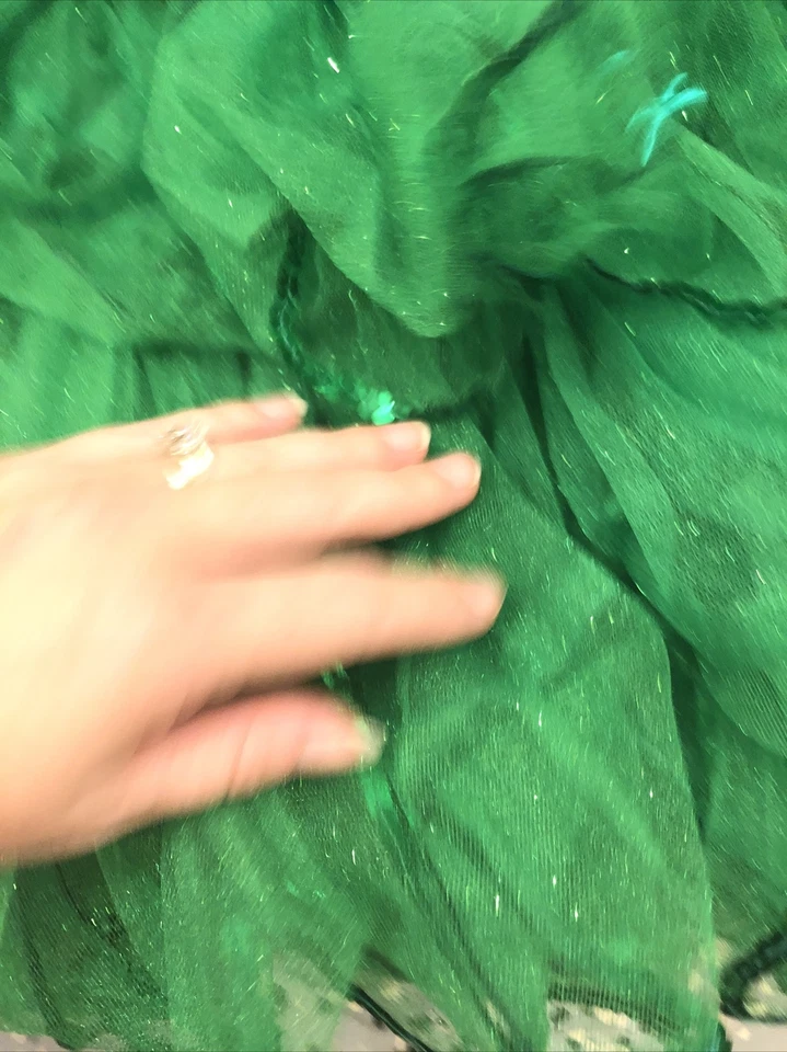 Disfraz de árbol de Navidad Princesa Paraíso Niña 4087 S Brillo, Pequeño, Verde Foto 3 de 4